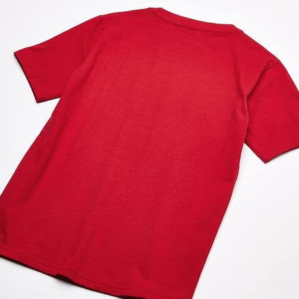 Camiseta de cuello redondo de manga corta sólida para niños Nautica, carmín, 5