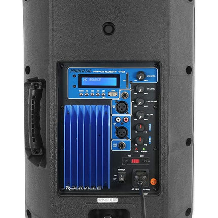 Rockville RPG10BT 10" Powered 600W DJ PA Speaker Bluetooth, USB, SD, Remote
