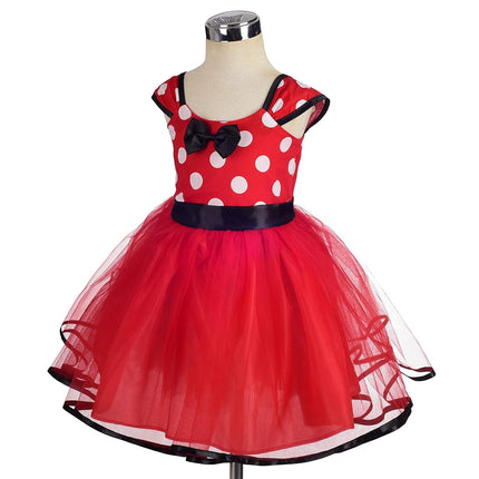 Dressy Daisy Baby Girls Polka Dots Tulle Dress, Red, Size 1