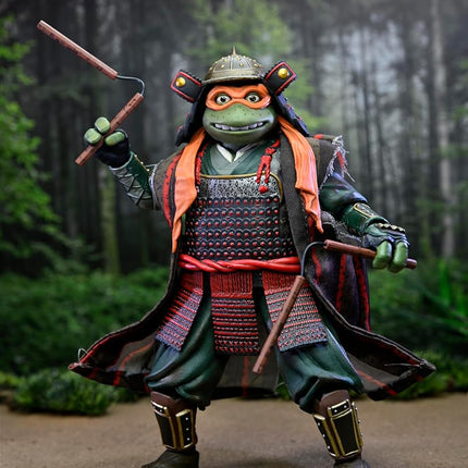 NECA Teenage Mutant Ninja Turtles 3 (Movie) - Turtles in Time- 1:7 Scale Collectible Action Figures, Leonardo & Michelangelo 2-Pack
