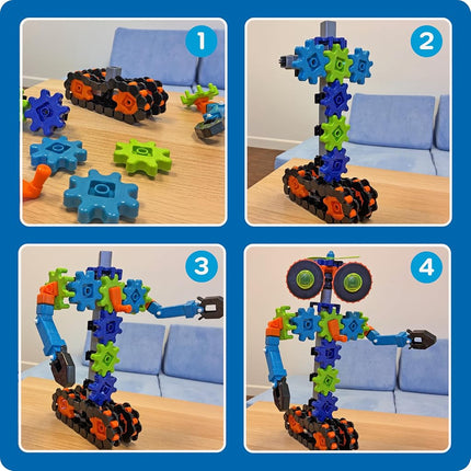 Learning Resources Gears! Gears! Gears! Robots in Motion, Ages 5+, STEM Robot Building Toy, 116-Piece Set, Moving Construction Kit