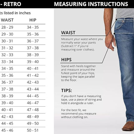 Wrangler Men's Retro Slim Fit Straight Leg Jean, Portland, 29W x 34L