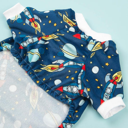 CuteBone Rocket Dog Pajamas Dog Apparel Dog Jumpsuit Pet Clothes Pajamas Puppy Clothes P16S-AU
