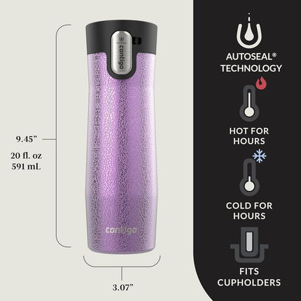 Contigo® AUTOSEAL® West Loop Vacuum-Insulated Stainless Steel Travel Mug with Easy-Clean Lid, 20 oz