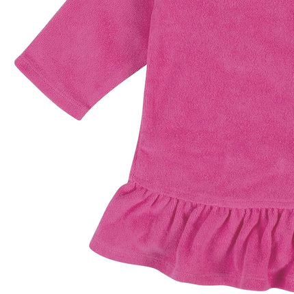Gerber Baby-Girls Toddler Zipper Hoodie Terry Swimsuit Cover Up, White, 5T
