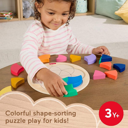 Fisher-Price Wood Color Wheel Puzzle Toy