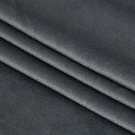 HPD Half Price Drapes Velvet Blackout Curtains/Drapes - 96 Inches Long 1 Panel Blackout Curtain Signature Pleated for Living Room & Bedroom - 25W X 96L, Natural Grey