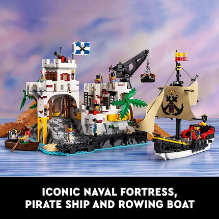 LEGO Icons Eldorado Fortress Building Kit, Pirate Gift, Includes Pirate Ship and 8 Minifigures, Nostalgic Gift Idea for Adults Who Love a Rewarding Project, Home Office Décor, 10320