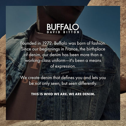 Buffalo David Bitton Men's Slim Ash Jeans, Sanded and Whiskered Indigo, 30W x 34L