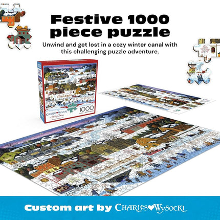 Sinoeem Buffalo Games - Charles Wysocki - Hickory Haven Canal - 1000 Piece Jigsaw Puzzle