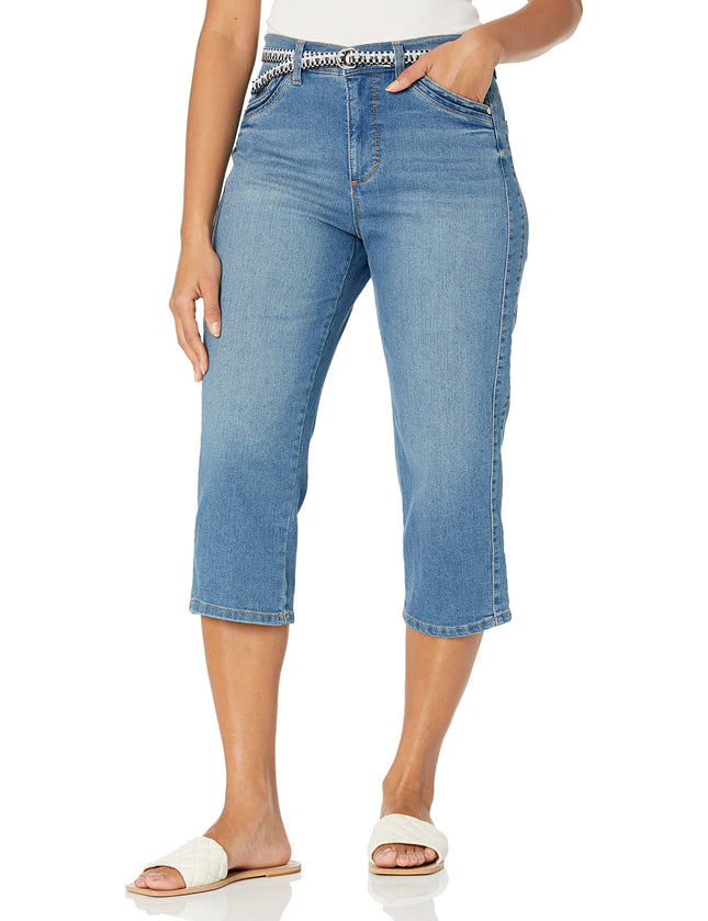 Gloria Vanderbilt Women's High Rise Belted Capri, 