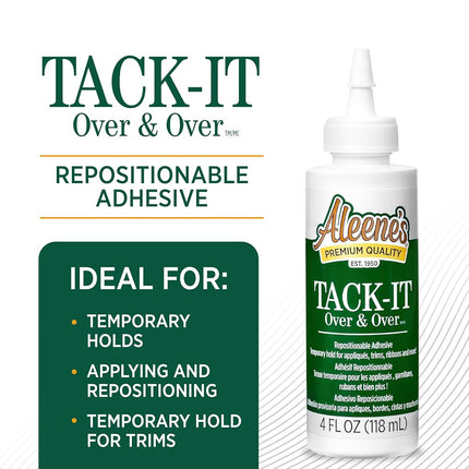 Aleene's 15635 Tack-It Over and Over, 4-Ounce