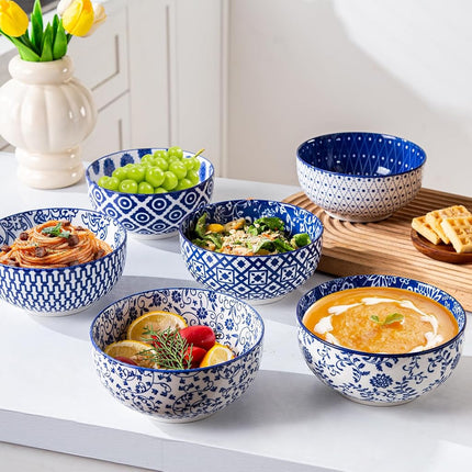 Cerkik 23 Oz / 652 ml Ceramic Soup Bowls Set of 6