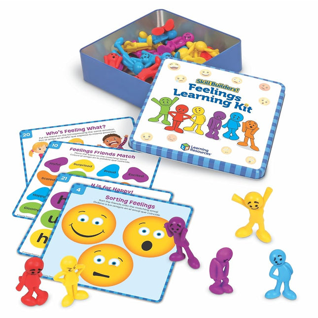 Learning Resources Skill Builders Feelings Learning Kit, Social Emotional Learning Activities, Social Skills Activities for Kids, Talking Flash Cards for Toddlers, Toddler Toy, Homeschool Supplies