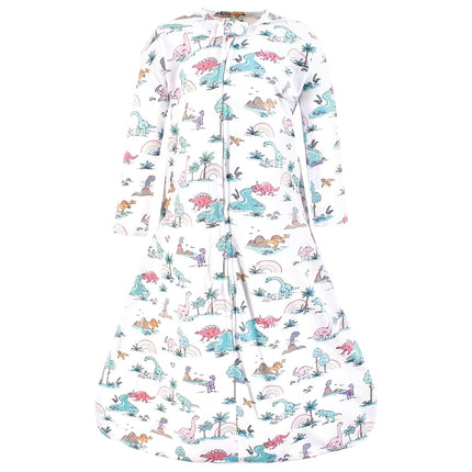 Gigoteuse unisexe en jersey de coton à manches longues pour bébé Hudson Baby, sac de couchage, couverture, motifs dinosaures roses, 18-24 mois