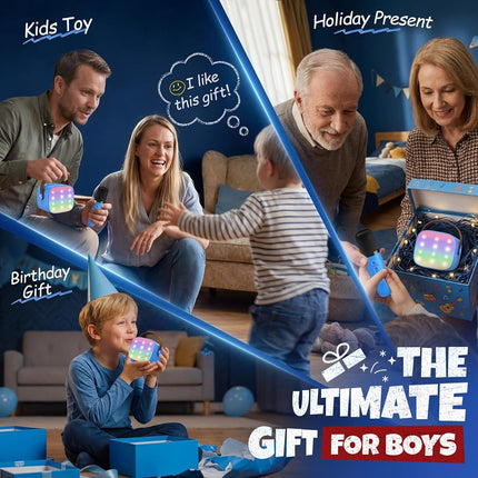 YLL Mini Karaoke Machine for Kids Adults, Portable Bluetooth Speaker with 2 Wireless Microphones, Birthday Gifts Toys for Girls Boys Ages 3, 4, 5, 6, 7, 8, 9,10,11,12+ Years Old Toddler (Royal-Blue)