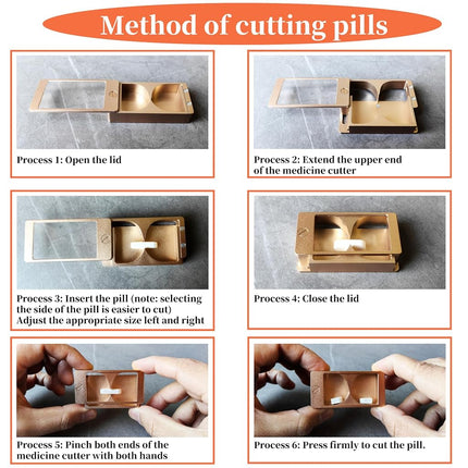 Professional Pill Cutter and Splitter - Precision Aluminum Slicer for Small Large and Tiny Tablets Best Cortador for Accurate Medicine and Vitamin Dosing Ideal Tablet Splitters for Pastillas (Black)