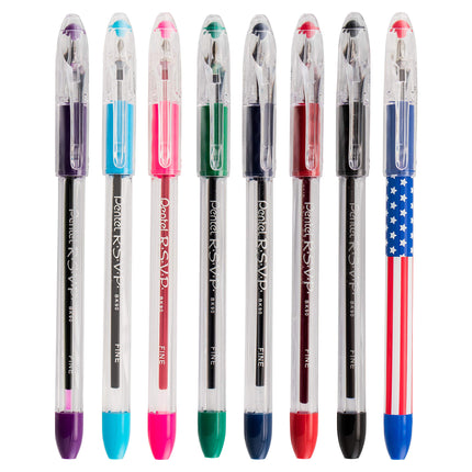 Bolígrafo Pentel R.S.V.P., trazo fino, tinta violeta, paquete de 2 (BK90BP2V)