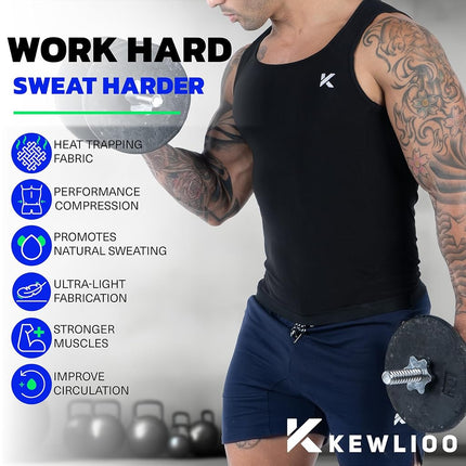 Gilet pull Kewlioo thermique pour homme, stimulant la transpiration (noir, L/XL)