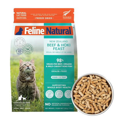 Feline Natural Beef & Hoki Freeze-Dried Cat Food, 
