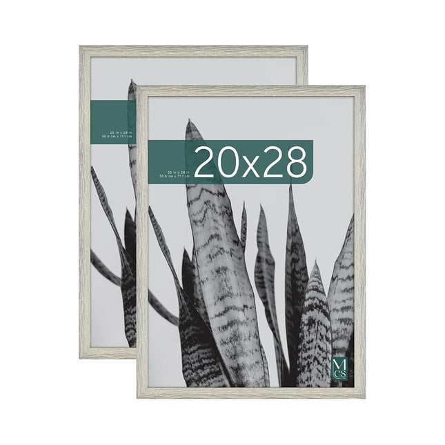 MCS Industries 63810 20x28 Inch 2-Pack, Gray Woodgrain Studio Gallery Frame, 20x28, 2 Count
