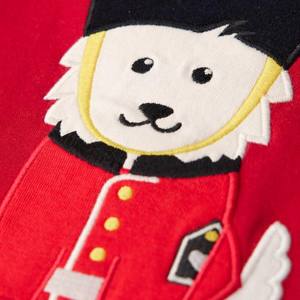 Gymboree Girls' and Toddler Fall and Holiday Embroidered Graphic Long Sleeve T-Shirts, London Dog, 6