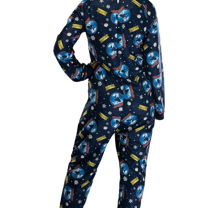 INTIMO Polar Express Adult Believe Hooded One-Piece Footless Sleeper Union Suit For Men and Women, Polar Express, XXL-3XL