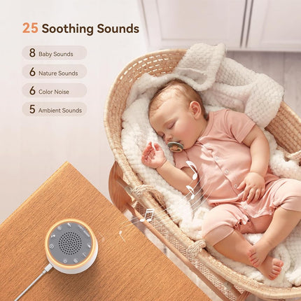 Dreamegg D1 Nova, 3 in 1 White Noise Machine, Alarm Clock with Light, White