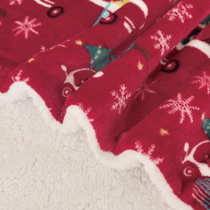 Elegant Comfort Flannel Fleece Sherpa Throw for Winter - Reversible Ultra Plush Throw for Winter Lightweight Soft Cozy Christmas Decorative Throw Perfect for Relaxing 50"x60", Pattern