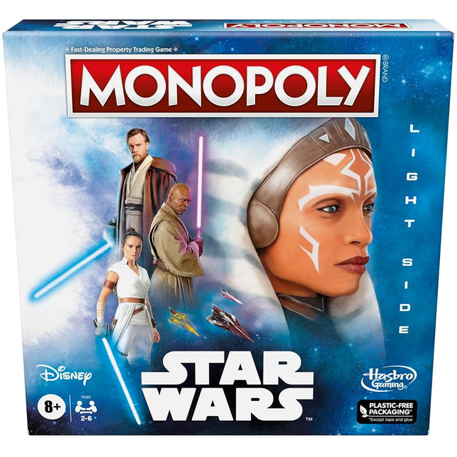 Hasbro Gaming Monopoly: Star Wars Light Side Edition Board Game for Families and Kids Ages 8 and Up,Star Wars Jedi Game for 2-6 Players,Family Games