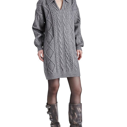 Robe Debbie Steve Madden Apparel pour femme, gris chiné, S