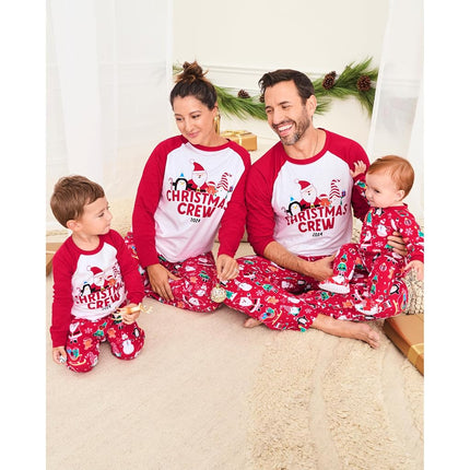 The Children's Place Pyjamas de Noël assortis pour bébé et famille, polaire, équipage de Noël rouge '24, Grande taille