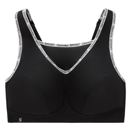 Glamorise No-Bounce Camisole Sports Wirefree Bra 1066 (Women's & Women's Plus) Black