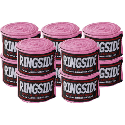 Ringside Mexican Style Boxing Handwraps (5 Pack), Pink, 180"