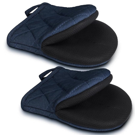 1 Pair Short Oven Mitts - Silicone Kitchen Oven Gl