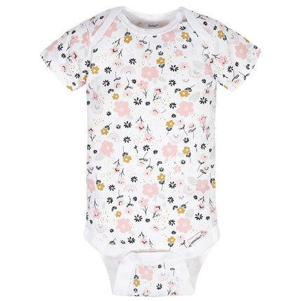 Gerber 8 Pack Baby Girls' Bear Short Sleeve Onesies® Bodysuits