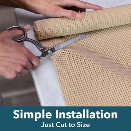 Forro para estantes EasyLiner Select Grip - Fácil de instalar y cortar a medida - Antideslizante, no adhesivo, forro para cajones, estantes y gabinetes de cocina, baño y despensa - 30 cm x 3 m - Gris - 6 rollos