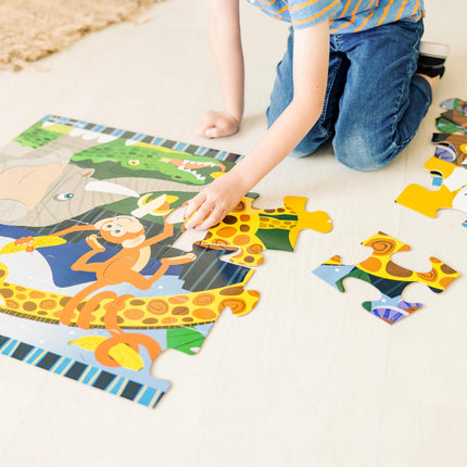 Rompecabezas de piso Safari Social de Melissa & Doug (2'x3')