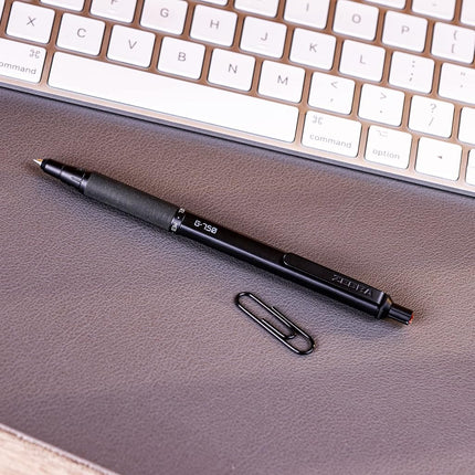 Zebra Pen G-750 Retractable Gel Pen, Black Brass Barrel, Medium Point, 0.7mm, Black Ink, 1-Pack