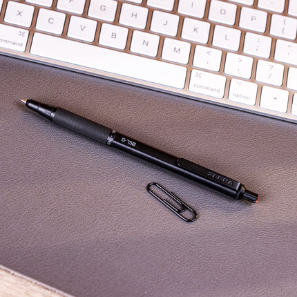 Zebra Pen G-750 Retractable Gel Pen, Black Brass Barrel, Medium Point, 0.7mm, Black Ink, 1-Pack