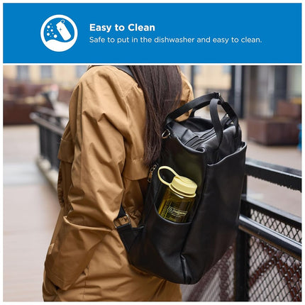 Nalgene Sustain Tritan BPA-Free Water Bottle Made with Material Derived from 50% Plastic Waste, 16 OZ, Wide Mouth, Butter