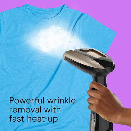 Conair Handheld Garment Steamer for Clothes, Turbo ExtremeSteam 1875W, Portable Handheld Design, Strong Penetrating Steam - Amazon Exclusive in Black