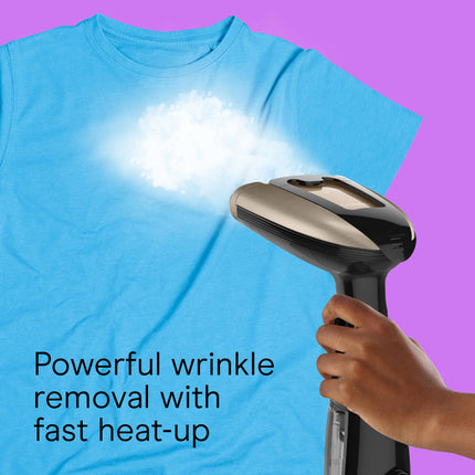 Conair Handheld Garment Steamer for Clothes, Turbo ExtremeSteam 1875W, Portable Handheld Design, Strong Penetrating Steam - Amazon Exclusive in Black