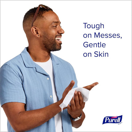 PURELL Hand and Face Sanitizing Wipes - Clean Refreshing Scent Non-Alcohol Wipes 40 Count Canisters (Case of 6) - 9120-06-CMR