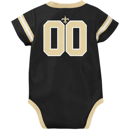 Mameluco de camiseta del equipo de los Saints de Nueva Orleans de la NFL, negro/dorado New Orleans Saints, 6-12 meses