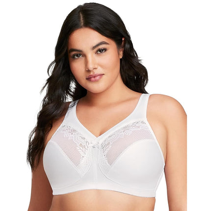 Glamorise MagicLift Minimizer Wirefree Bra 1003 (Women's & Women's Plus) White