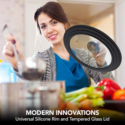 Modern Innovations Universal Lids 2 Pack Black