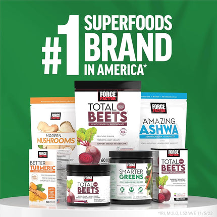 Smarter Greens Superfood Chews, 3-Pack, Greens and Superfoods with Probiotics, Antioxidants, and Fiber, Greens Supplement to Support Digestion, Nitric Oxide, and Energy, Force Factor, 180 Chews