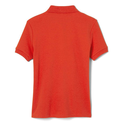 French Toast girlsSA9423Short Sleeve Picot Collar Polo Shirt (Standard & Plus) Short Sleeve Polo Shirt - Orange - XX-L