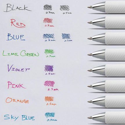 Pentel EnerGel RTX Pearl Retractable Liquid Gel Pen, (0.7mm) Medium Line, Needle Tip, Black Ink, 12 pack (BLN77PW-A)